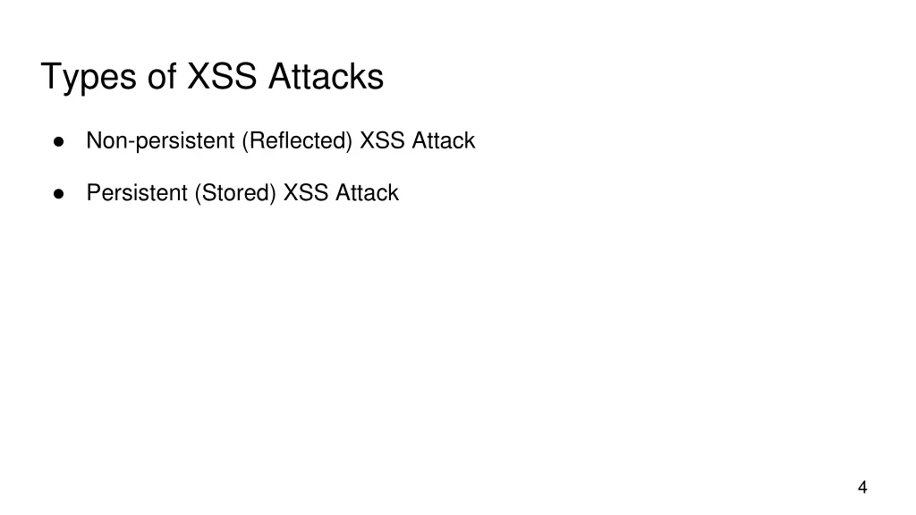 types of xss attacks