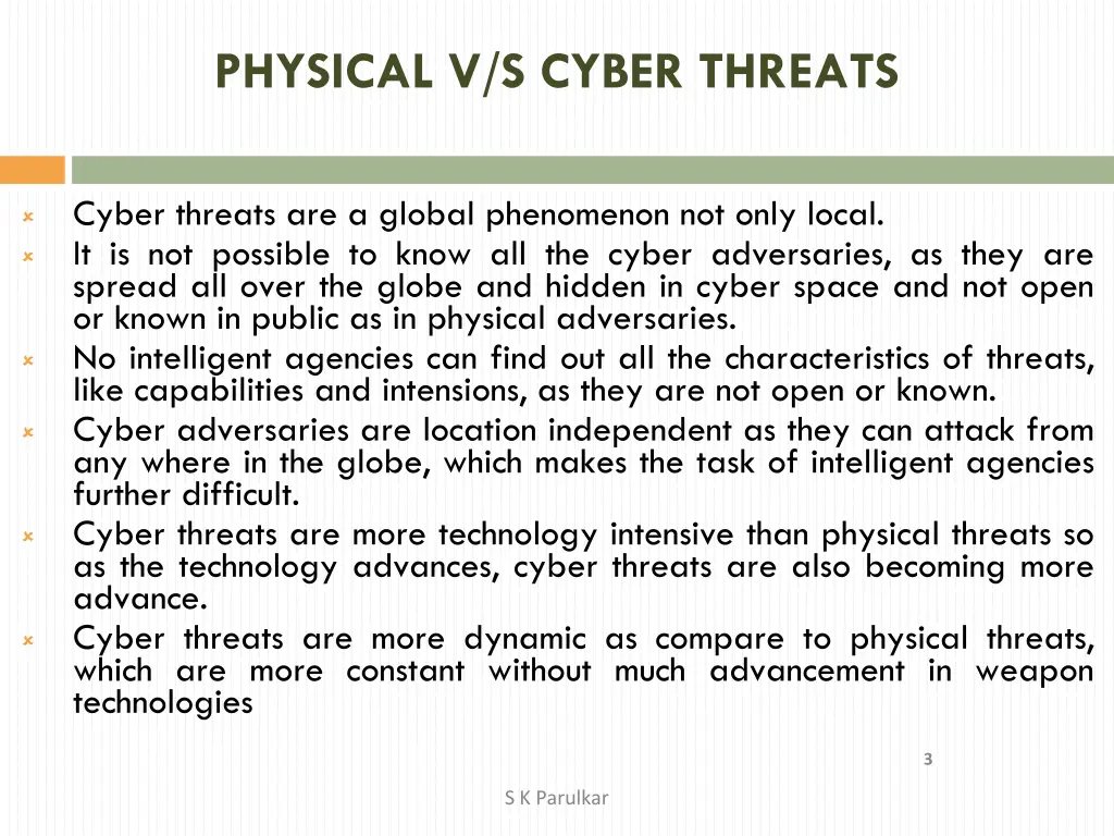 physical v s cyber threats