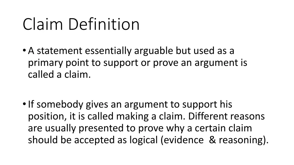 claim definition