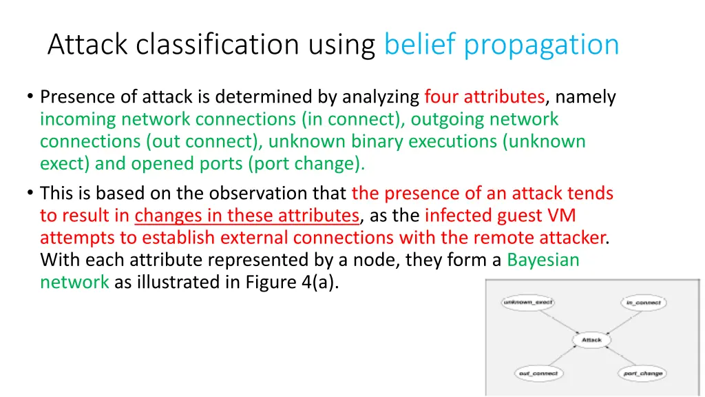 attack classification using belief propagation