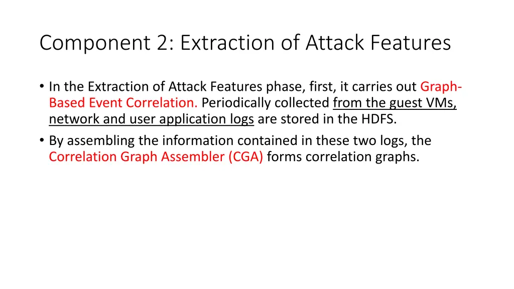 component 2 extraction of attack features