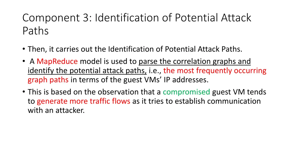 component 3 identification of potential attack