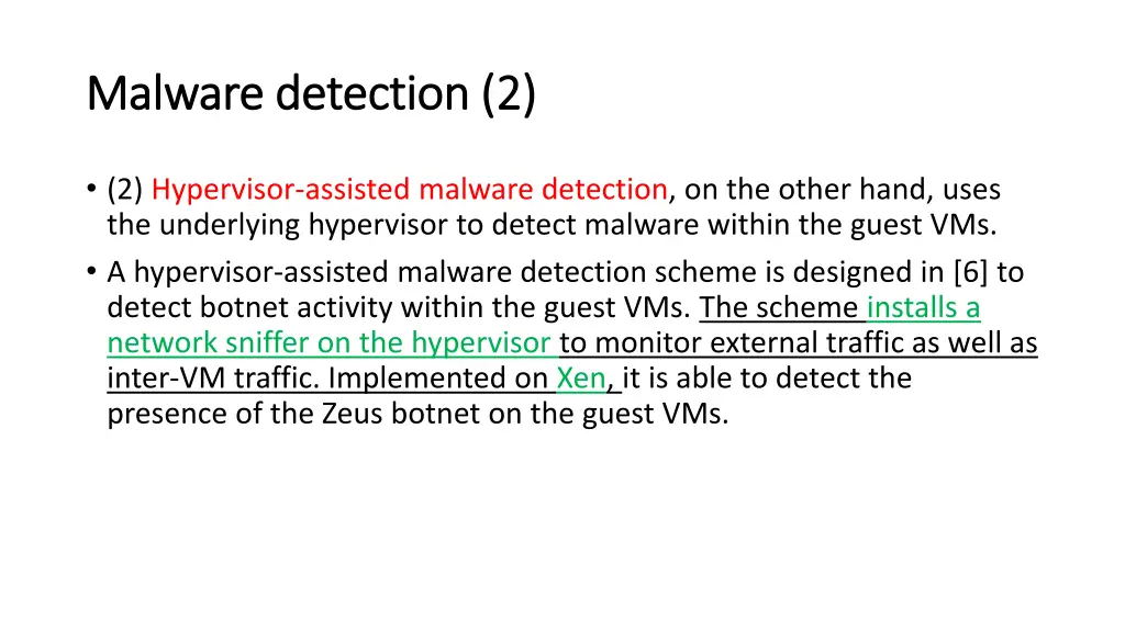 malware detection 2 malware detection 2