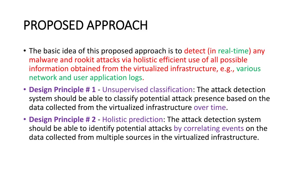 proposed approach proposed approach