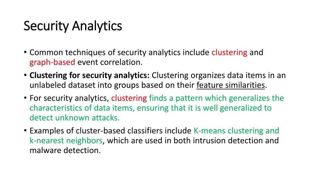 security analytics security analytics