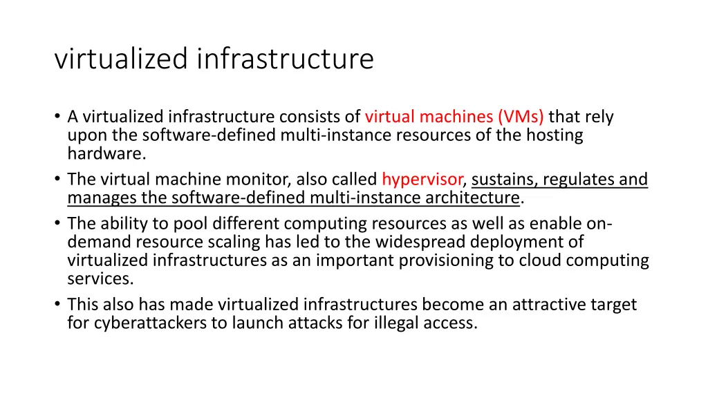 virtualized infrastructure