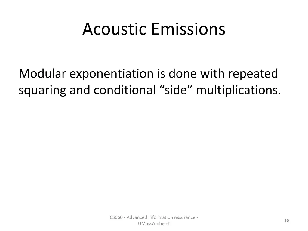 acoustic emissions