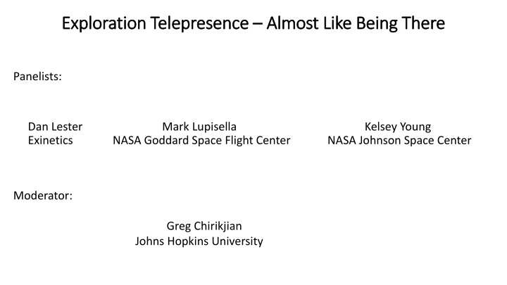 exploration telepresence exploration telepresence