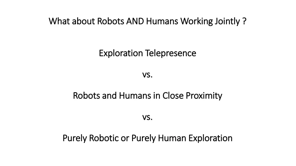 what about robots and humans working jointly what