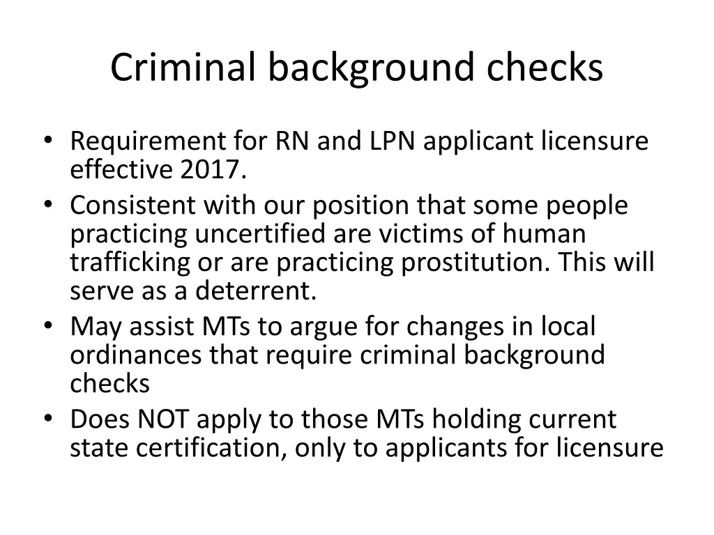 criminal background checks