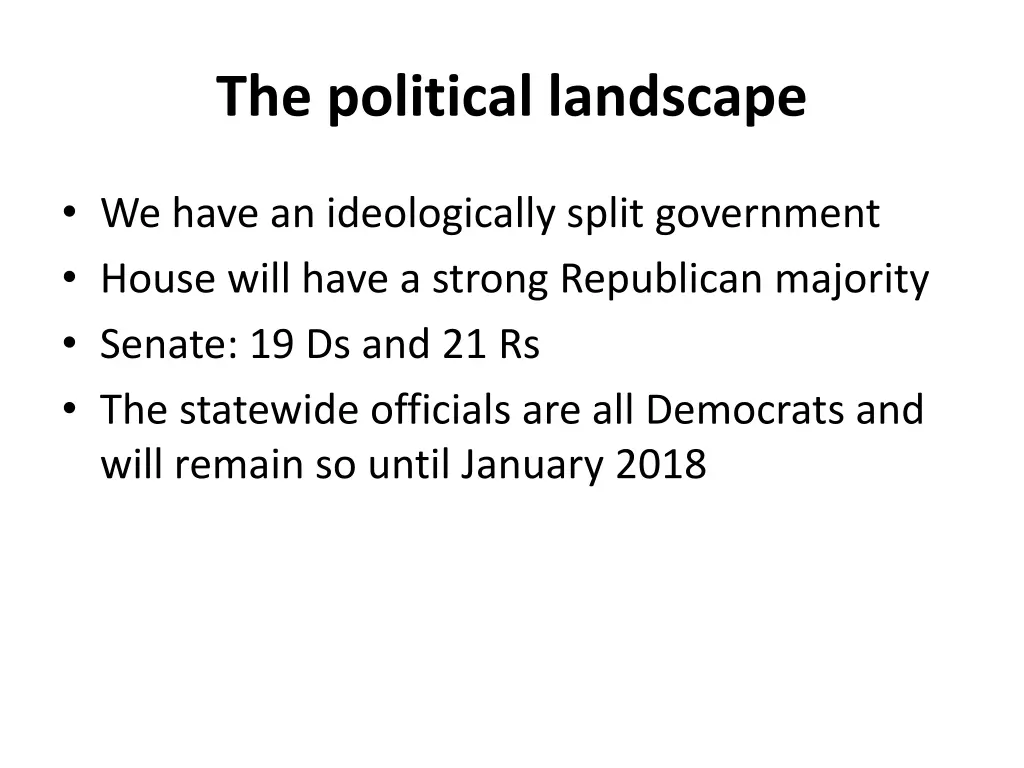 the political landscape