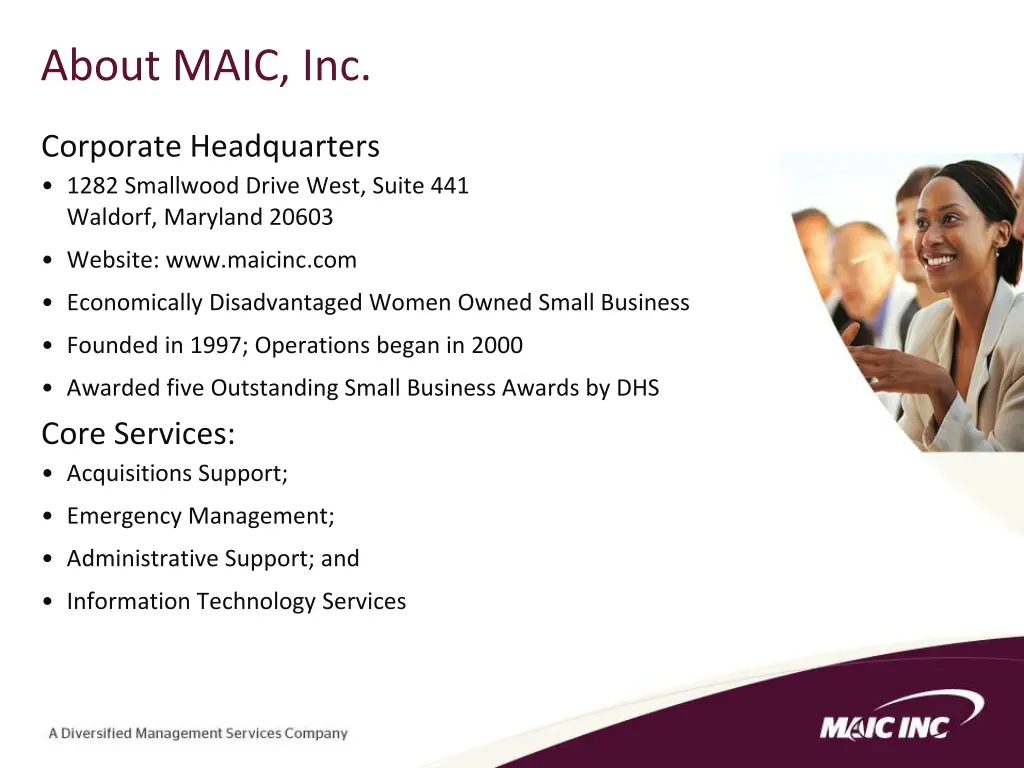 about maic inc