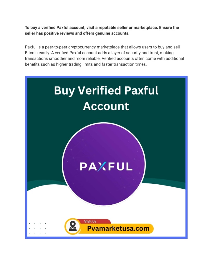 to buy a verified paxful account visit