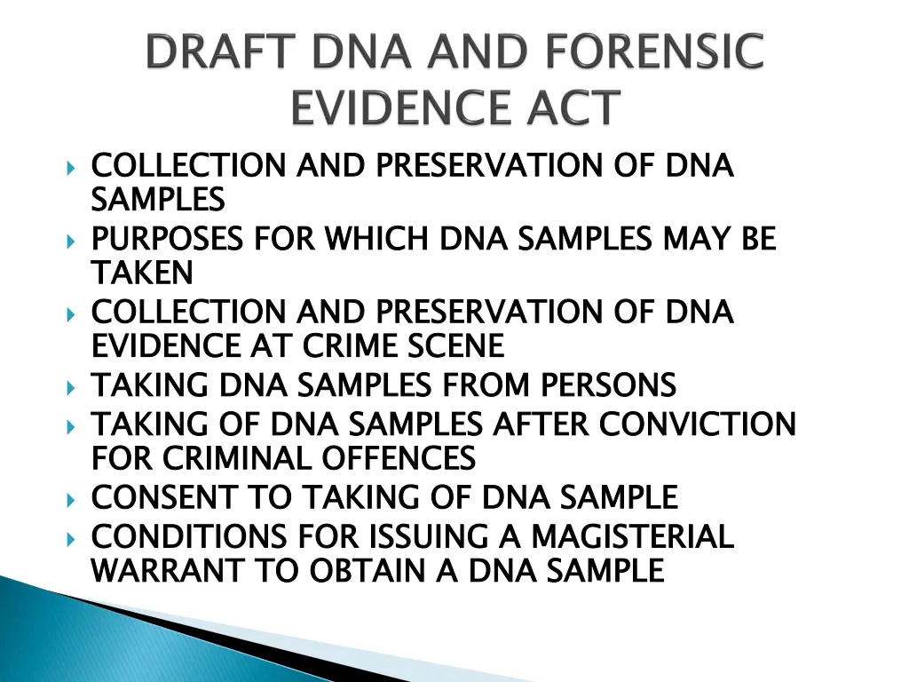 collection and preservation of dna samples