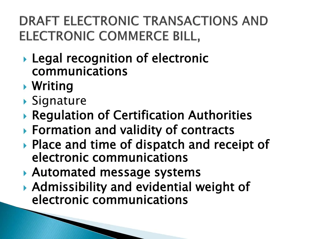 legal recognition of electronic communications