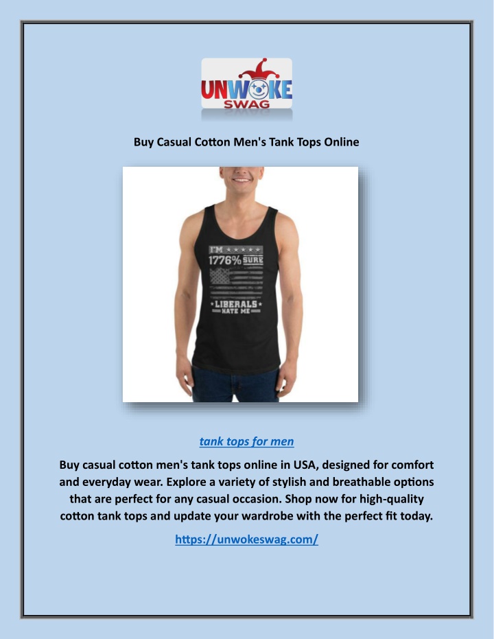 buy casual cotton men s tank tops online