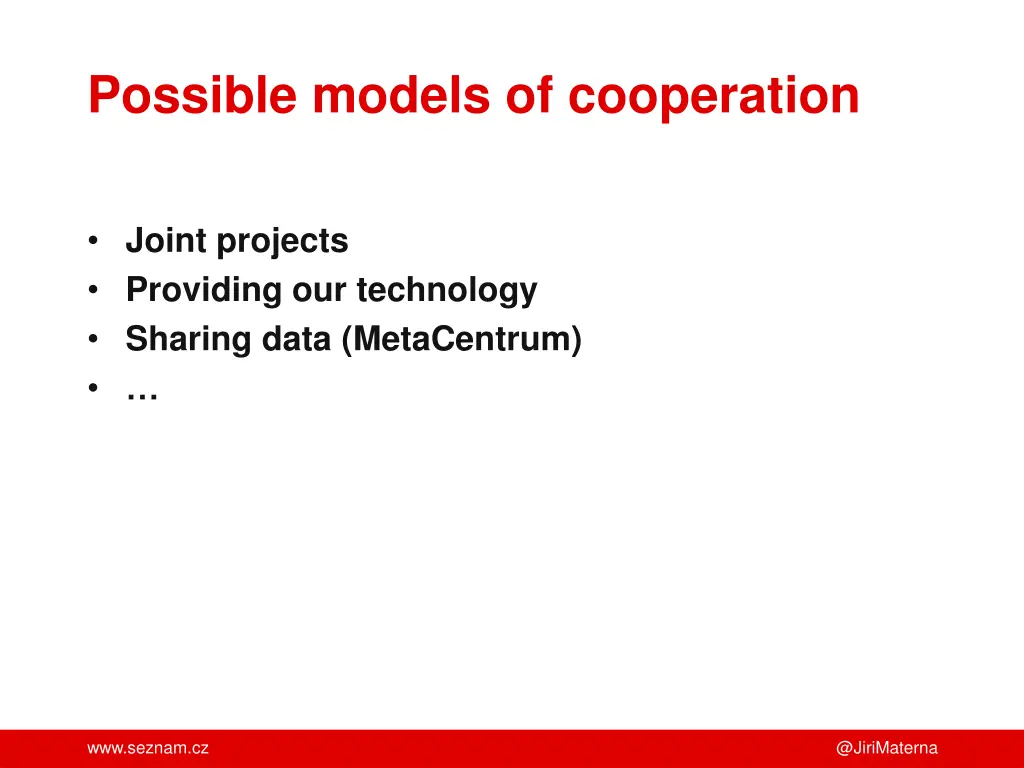 possible models of cooperation