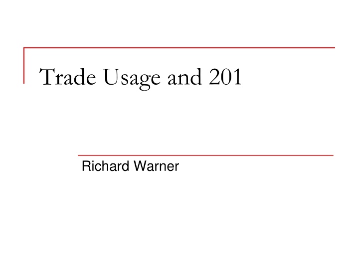 trade usage and 201