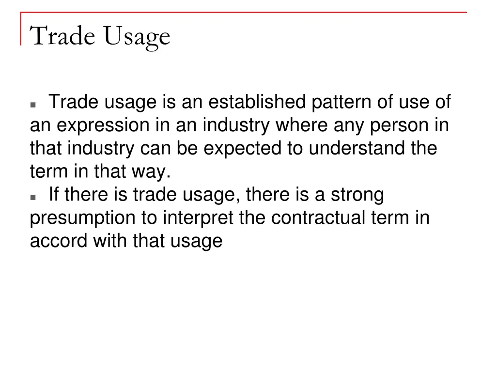 trade usage