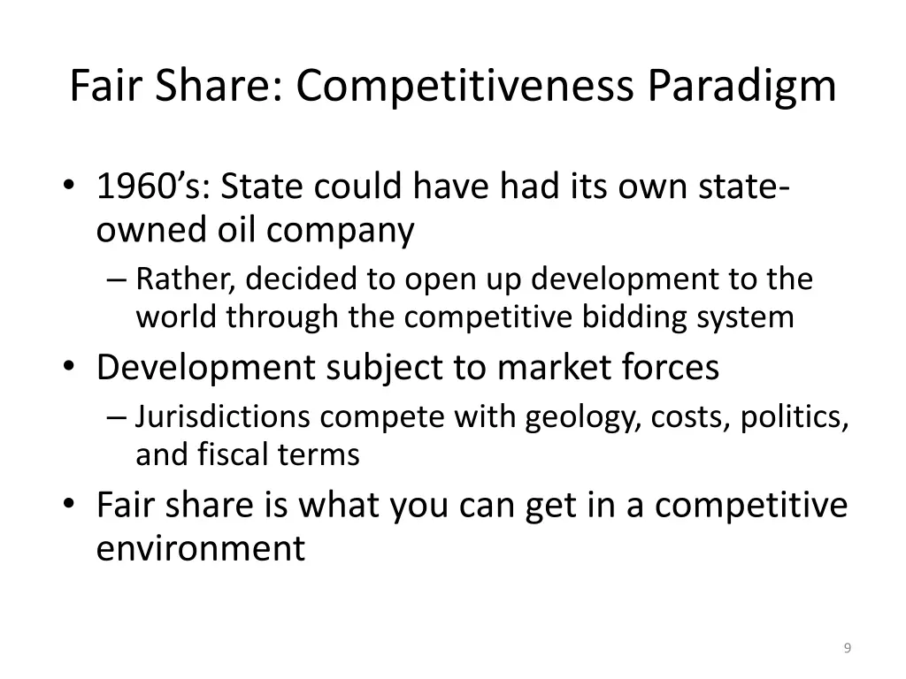 fair share competitiveness paradigm