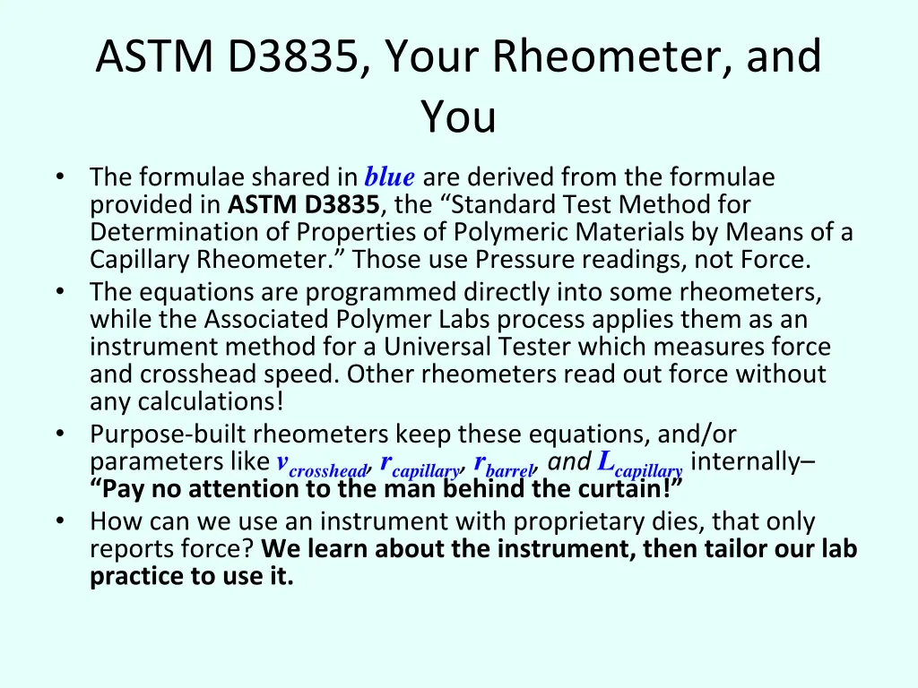 astm d3835 your rheometer and you the formulae