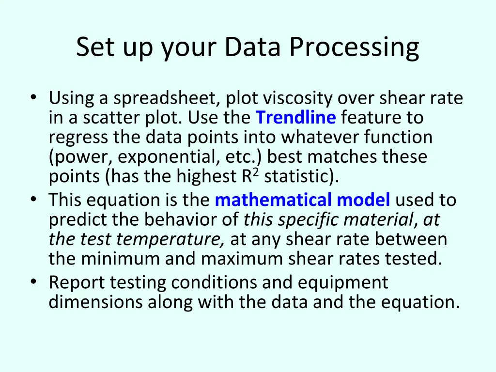 set up your data processing