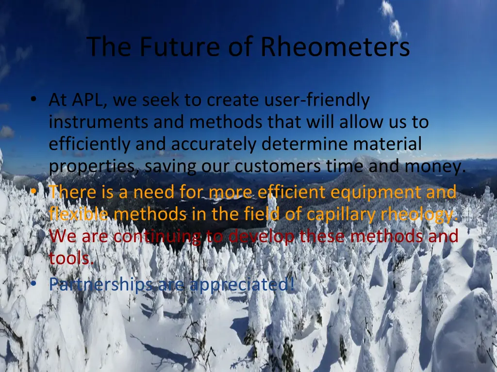 the future of rheometers