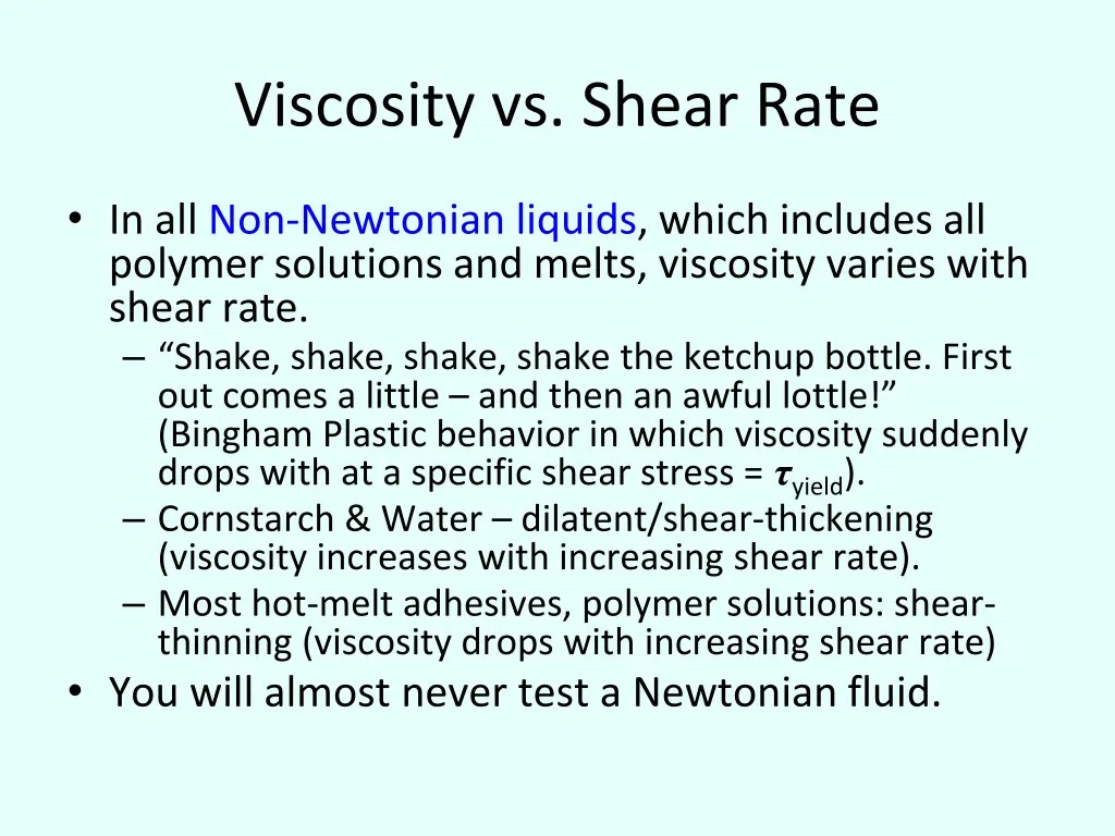 viscosity vs shear rate