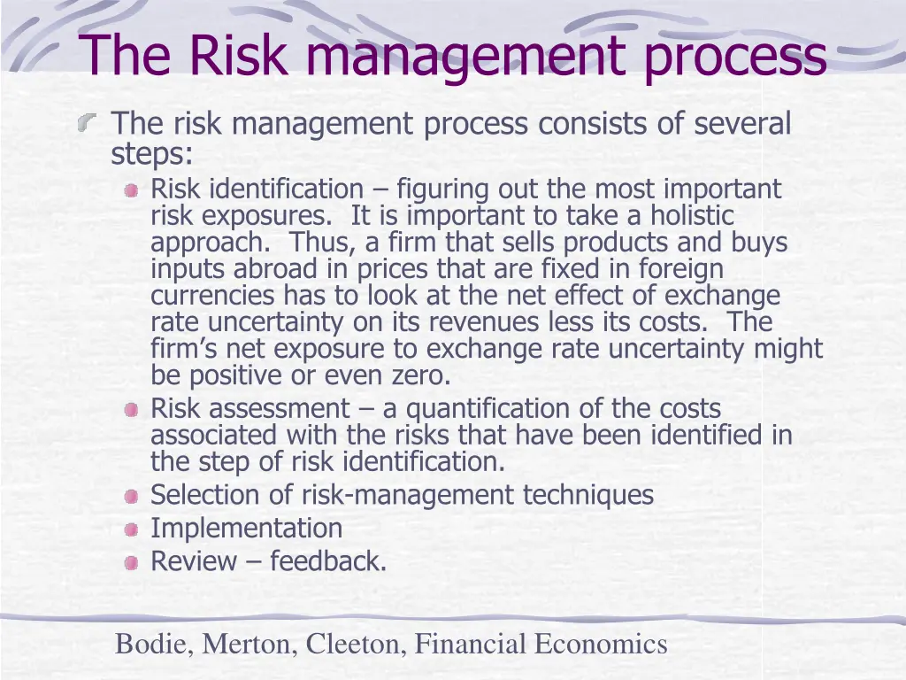 the risk management process