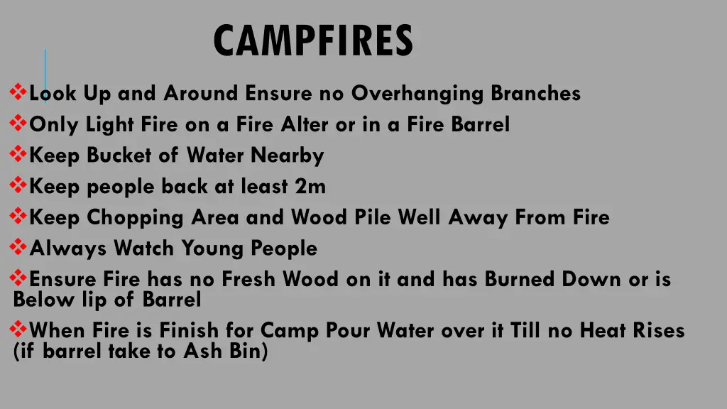 campfires