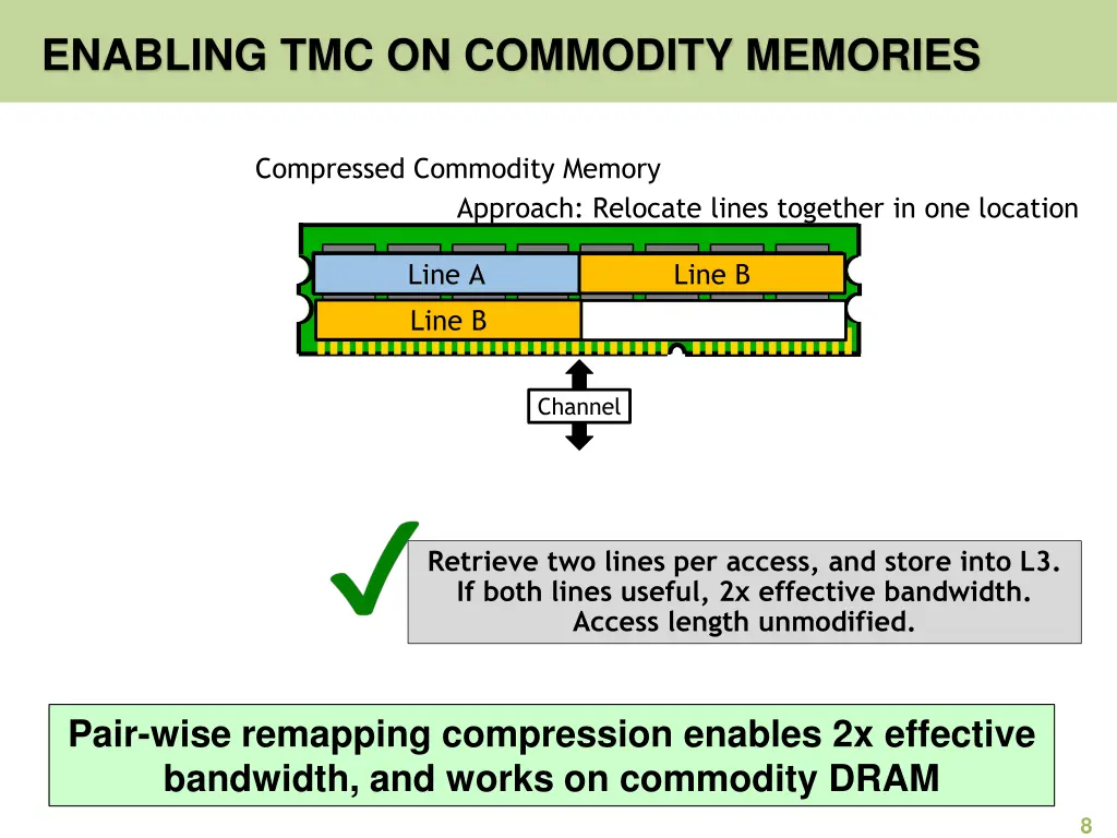 enabling tmc on commodity memories