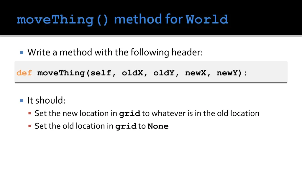 write a method with the following header 2