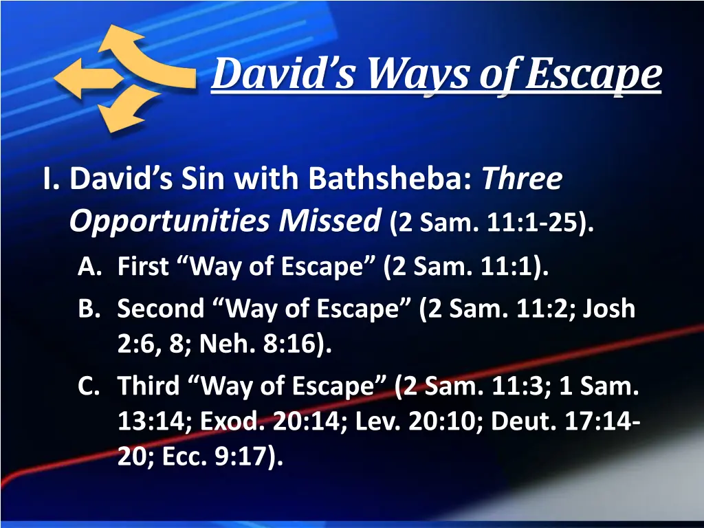 david s ways of escape 1