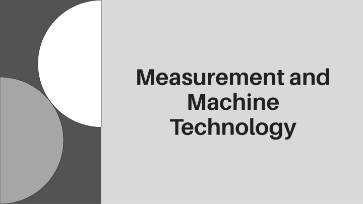 measurement and machine technology