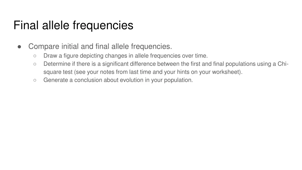 final allele frequencies