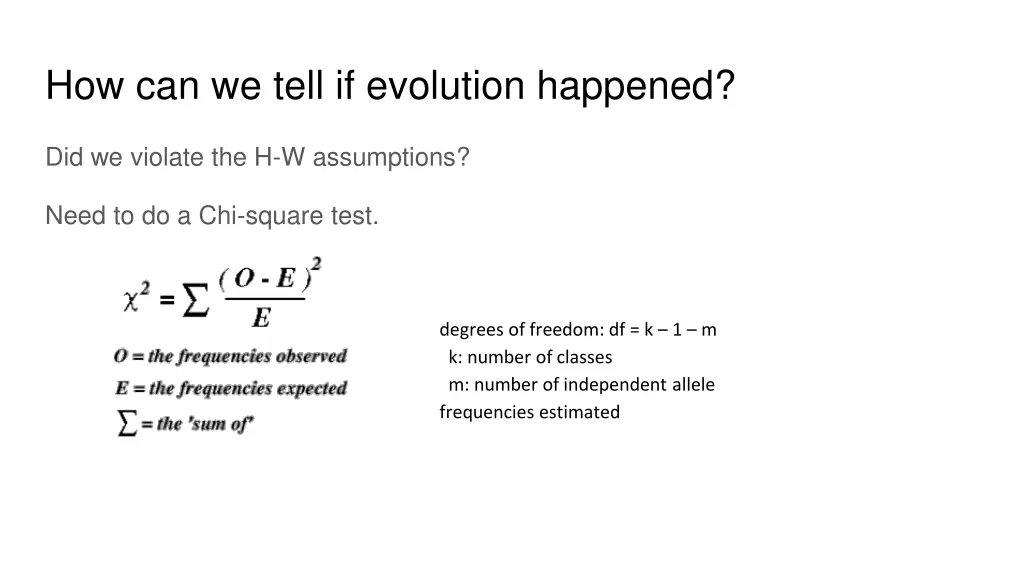 how can we tell if evolution happened