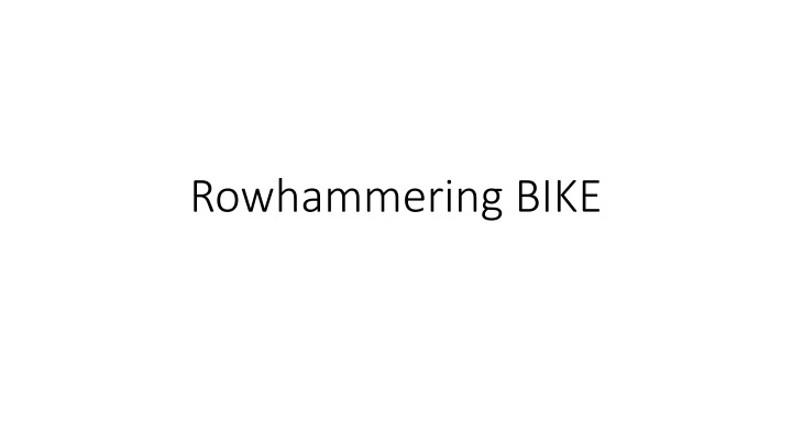 rowhammering bike