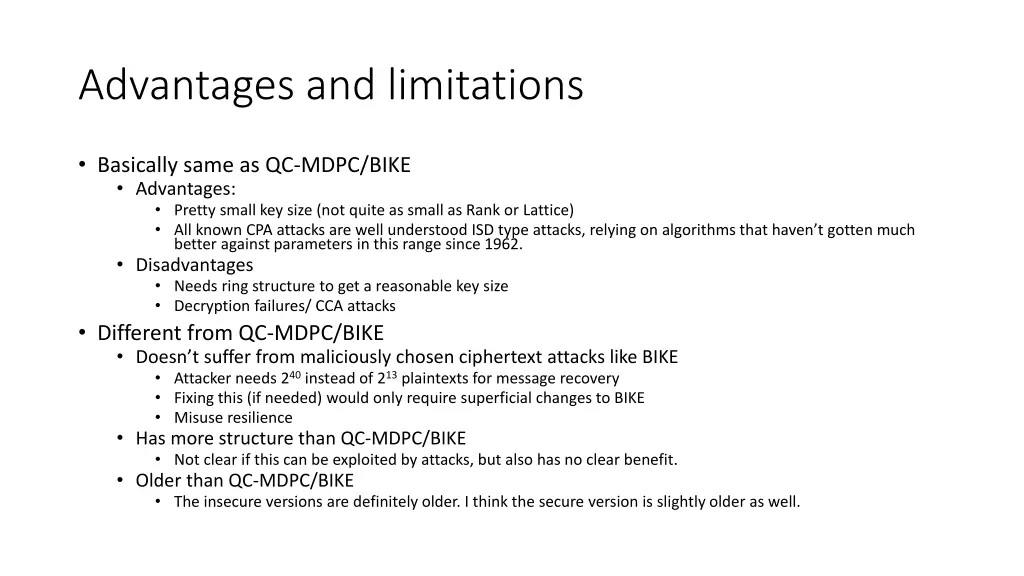 advantages and limitations 1