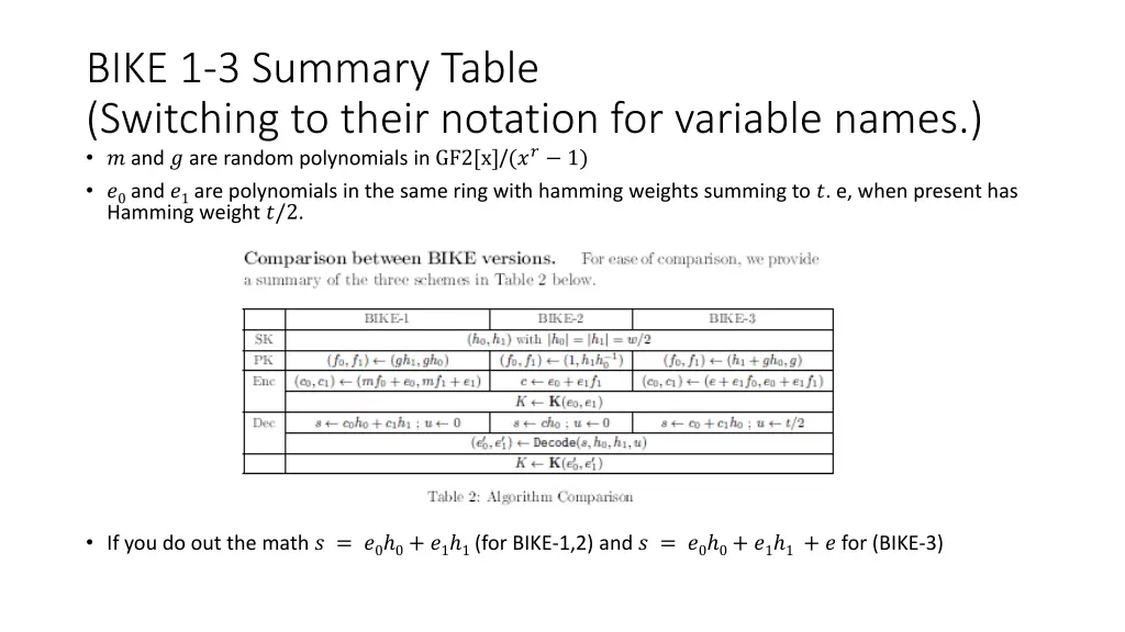 bike 1 3 summary table switching to their