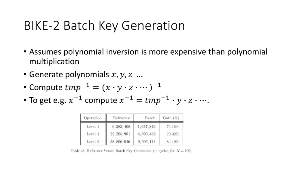 bike 2 batch key generation