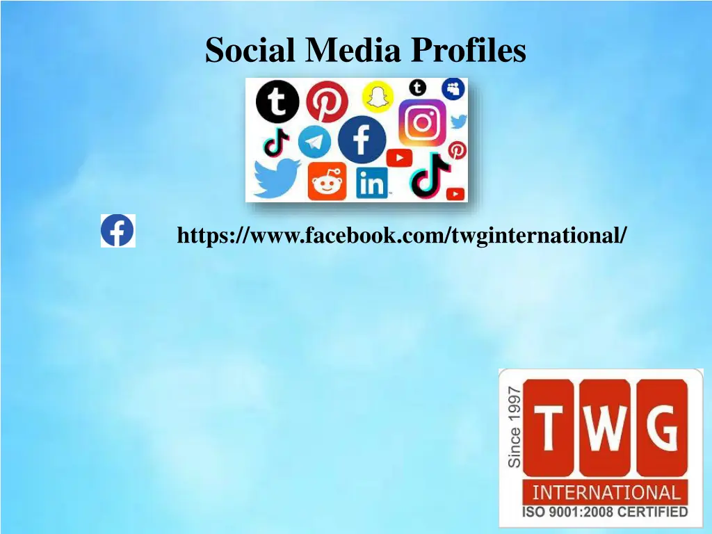 social media profiles