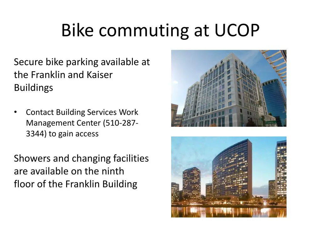 bike commuting at ucop