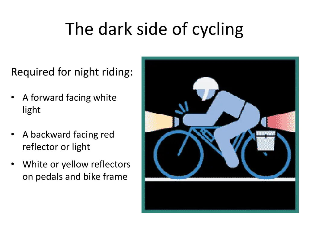 the dark side of cycling