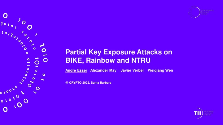 partial key exposure attacks on bike rainbow