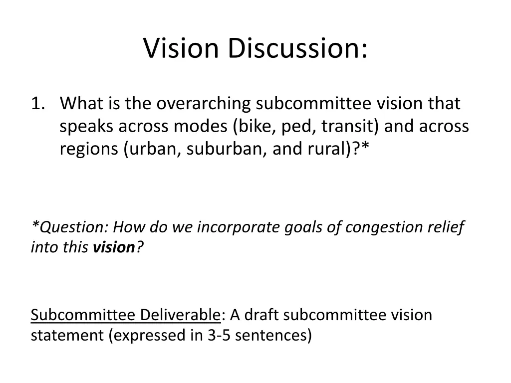 vision discussion