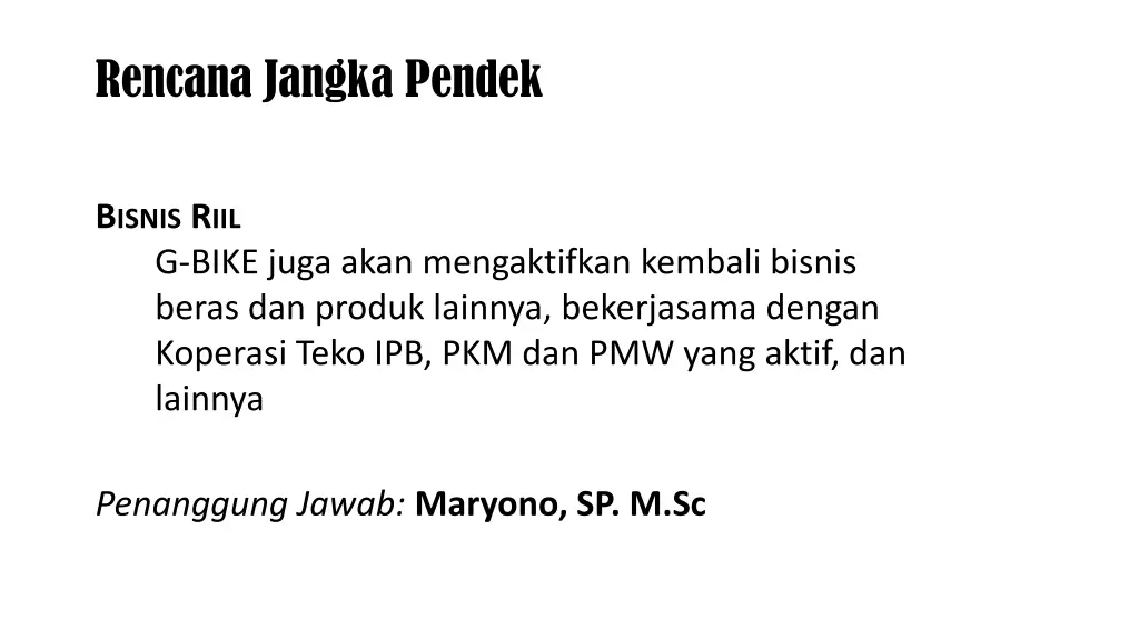 rencana jangka pendek 3