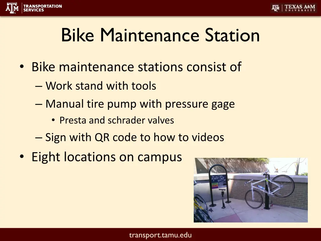 bike maintenance station