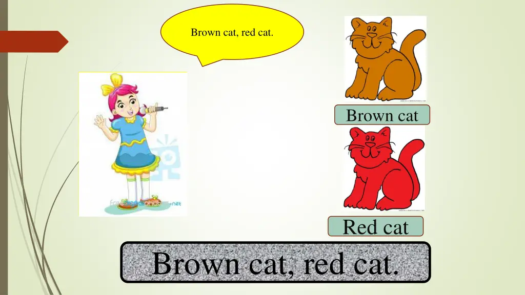 brown cat red cat