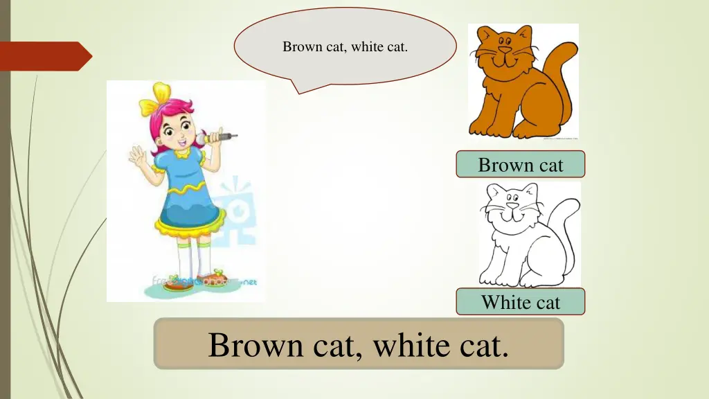 brown cat white cat