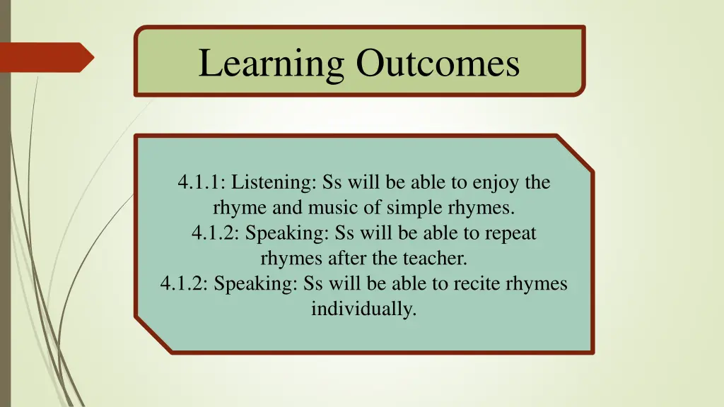 learning outcomes